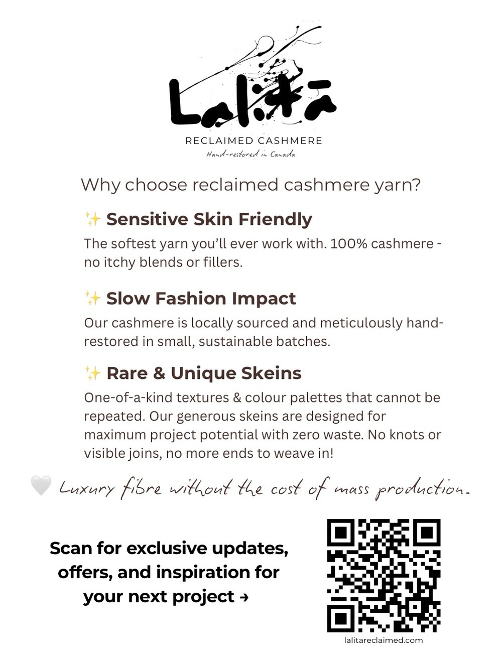 Reclaimed Italian Cashmere Yarn · Lace Weight · 25g | 311m · Raw Honey” - Picture 9 of 9